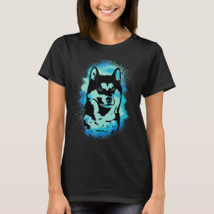 Akita Inu Blaues Design Hundemama Hund Papa T-Shirt