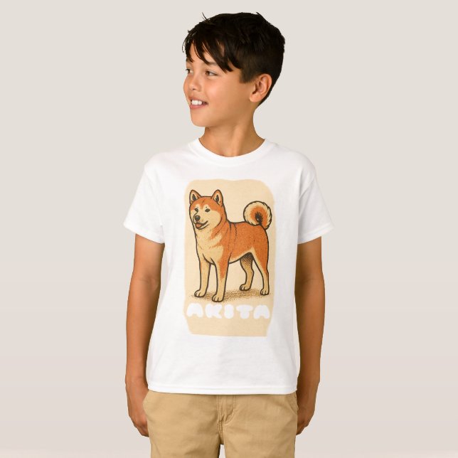 AKITA INU DOG FUNNY T-Shirt (Vorne ganz)