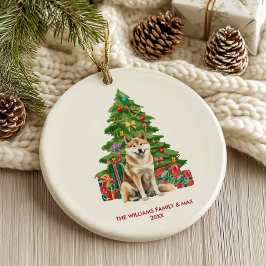 Akita Inu Dog Personalisierte Weihnachten Keramik Ornament