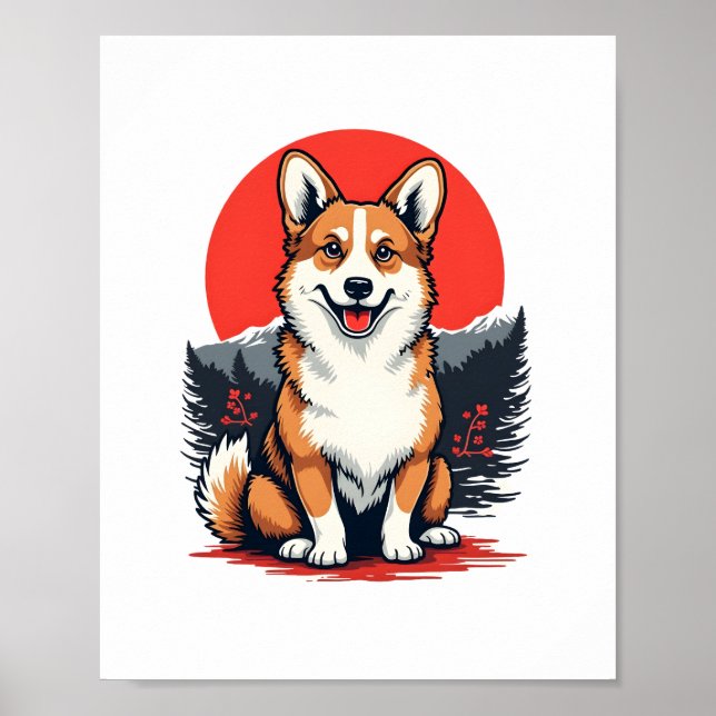 Akita Inu Dog Poster (Vorne)