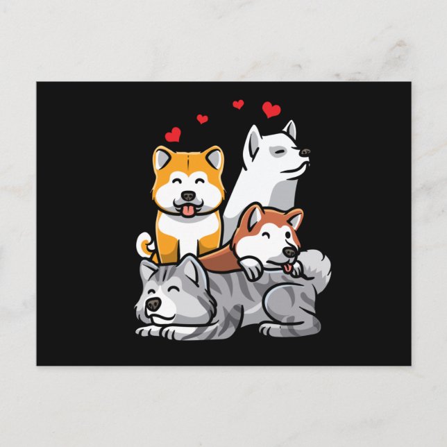 Akita Inu Dog Postkarte (Vorderseite)