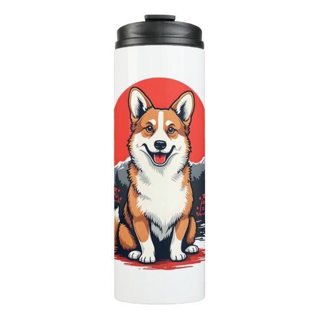 Akita Inu Dog Thermosbecher (Vorderseite)