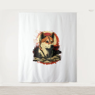 Akita Inu Dog Wandteppich