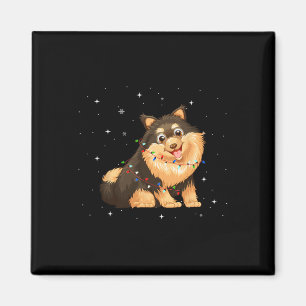 Akita Inu Dog Xmas Lights Weihnachten Magnet