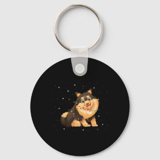 Akita Inu Dog Xmas Lights Weihnachten Schlüsselanhänger