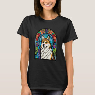 Akita Inu farbiger gestetteter Pop 5 T-Shirt