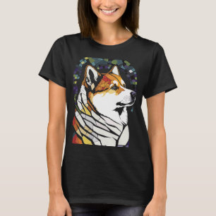 Akita Inu farbiger Pop aus festem Glas 1 T-Shirt