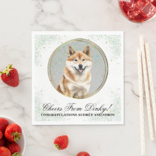 Akita Inu Hochzeitsservietten mit Hundebild Serviette