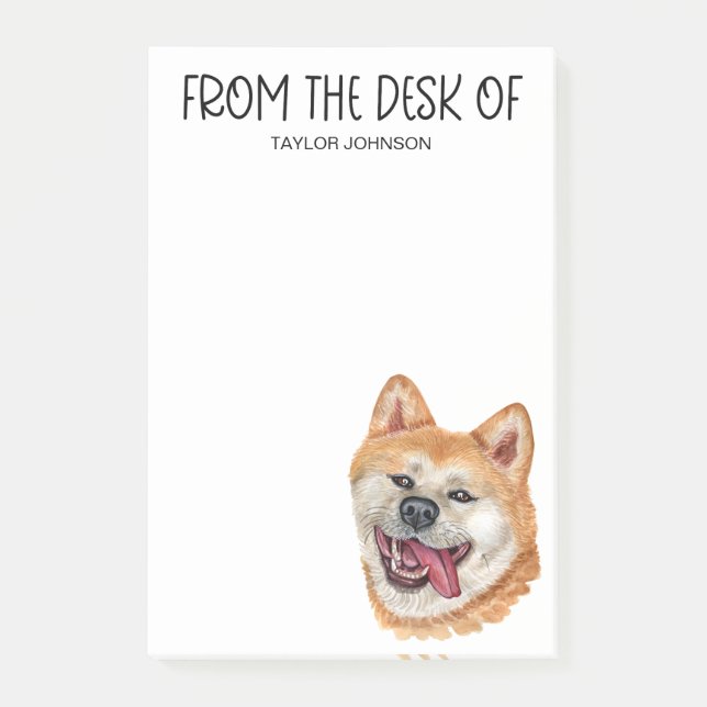 Akita Inu Lover Post-it Klebezettel (Vorderseite)