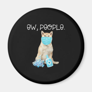 Akita inu Neue Hunde mit Gesichtsmaske Magnet