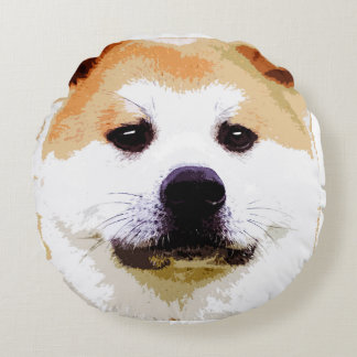 Akita Inu Rundes Kissen