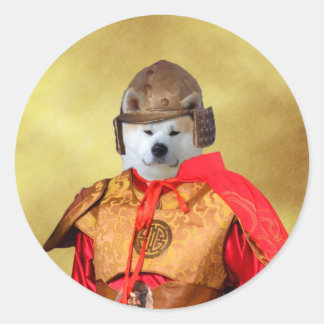 Akita Inu Samurai Sticker