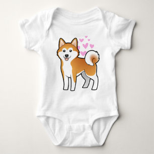 Akita Inu/Shiba Inu Liebe Baby Strampler