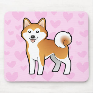 Akita Inu/Shiba Inu Liebe Mousepad