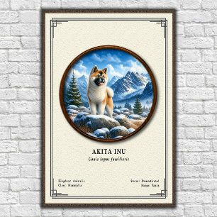 Akita Inu Zoologie-Serie Poster