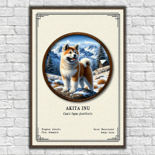 Akita Inu Zoologie-Serie Poster