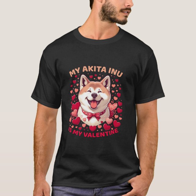 Akita Inu Zuneigung feiert Liebe mit Loyalty Fu T-Shirt (Vorderseite)