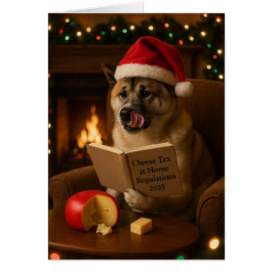 Akita 'Käse-Steuer' Weihnachtskarte
