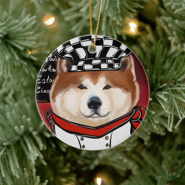 AKITA KERAMIK ORNAMENT (Baum)