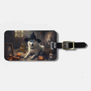 Akita Kürbisse Halloween Gruselig Gepäckanhänger