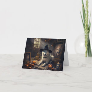 Akita-Kürbisse Halloween Gruselig Karte