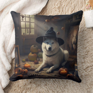 Akita Kürbisse Halloween Gruselig Kissen