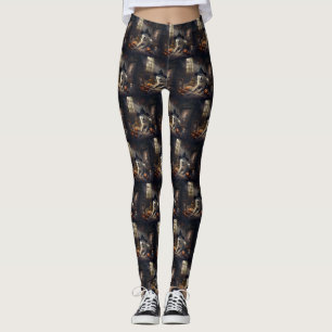 Akita Kürbisse Halloween Gruselig Leggings
