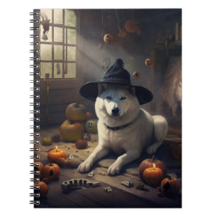 Akita Kürbisse Halloween Gruselig Notizblock