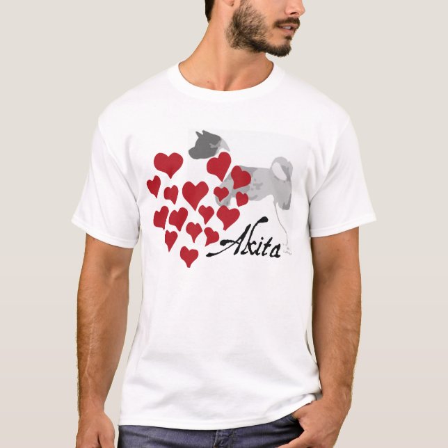 Akita-Liebe-T - Shirt (Vorderseite)