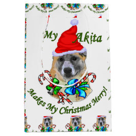 Akita Lovers Weihnachten Mittlere Geschenktüte