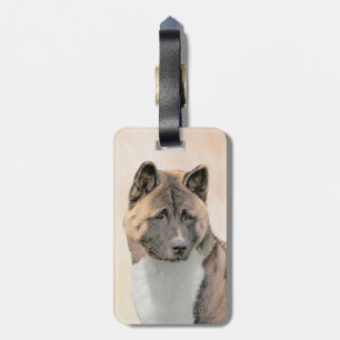 Akita-Malerei - Süße originelle Hundekunst Gepäckanhänger