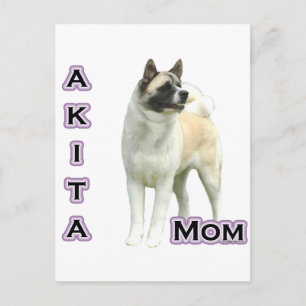 Akita Mama 4 Postkarte