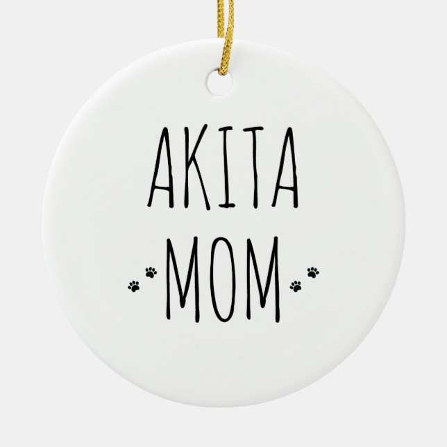 Akita Mama Keramik Ornament (Vorne)