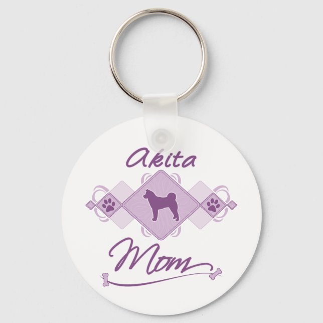 Akita Mama Schlüsselanhänger (Vorderseite)