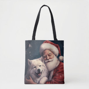 Akita mit Santa Claus Festive Weihnachten