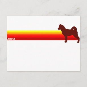 Akita mit Streifen Postkarte