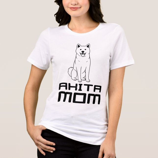  Akita Mom T-Shirt Tri-Blend Shirt (Vorderseite)