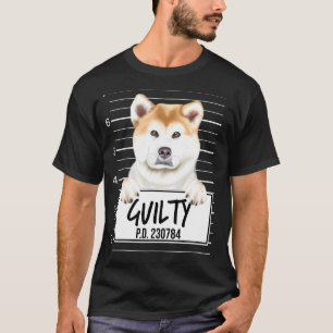 Akita-Mugshot schuldig Hund T-Shirt