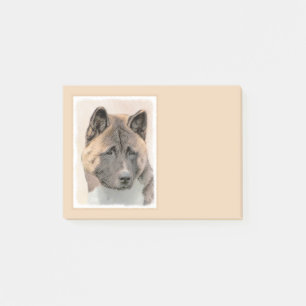 Akita Painting - Niedliche Hundekunst Post-it Klebezettel