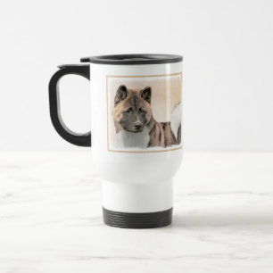 Akita Painting - Niedliche Hundekunst Reisebecher