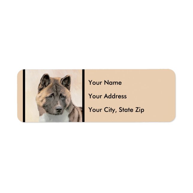 Akita Painting - Niedliche Original Hunde Kunst (Vorne)