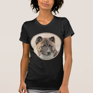 Akita Painting - Niedliche Original Hunde Kunst T-Shirt