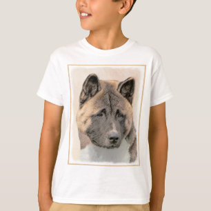 Akita Painting - Niedliche Original Hunde Kunst T-Shirt