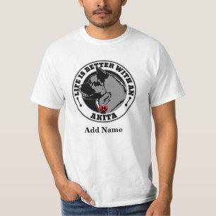 Akita Personalisiertes Leben ist besser mit einem  T-Shirt