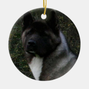 Akita-Pin Keramik Ornament