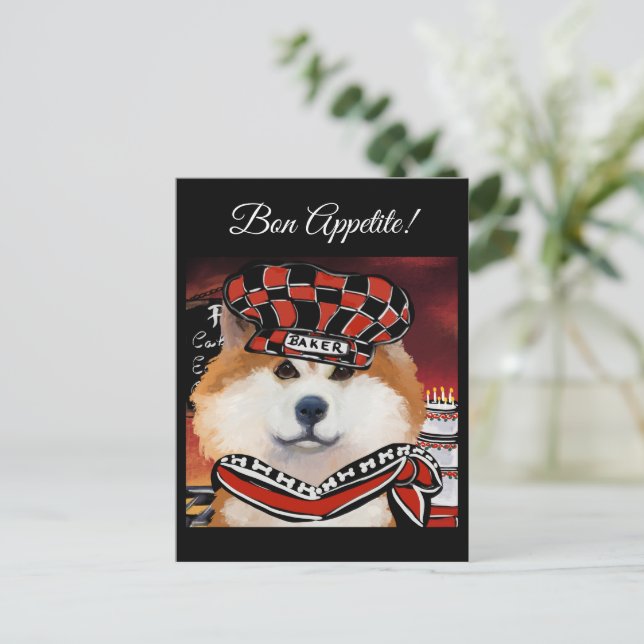AKITA POSTKARTE (Stehend Vorderseite)