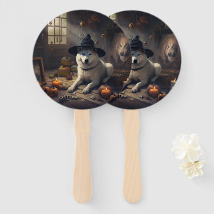 Akita Pumpkins Halloween Beängstigend Fächer