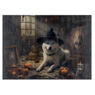 Akita Pumpkins Halloween Beängstigend Schneidebrett