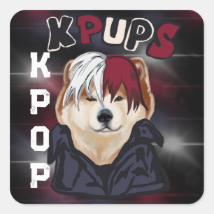 Akita Quadratischer Aufkleber