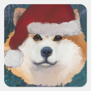 AKITA QUADRATISCHER AUFKLEBER